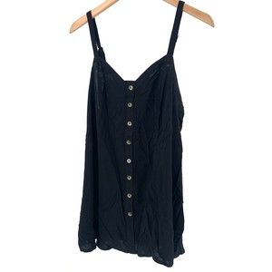 Torrid black buttoned spagetti strap tank top 2